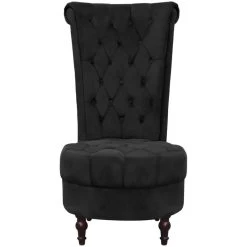 VidaXL Fauteuil Hoge Rugleuning Stof Zwart -Beste Fauteuil Winkel b1e0b39f8c4b409dab8aad1d2b9e3c93
