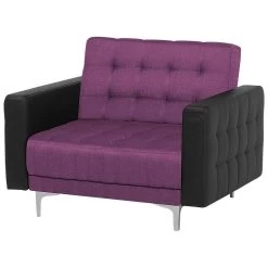 Beliani Fauteuil ABERDEEN - Paars Polyester -Beste Fauteuil Winkel b55be51ec2bc4cd2a9a9954f67476014
