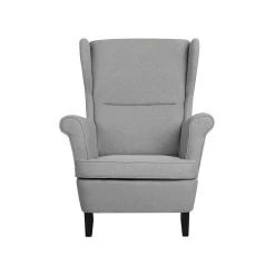 Beliani Oorfauteuil ABSON - Grijs Polyester -Beste Fauteuil Winkel bc1993e72d08442aa90efe270dce2f2f