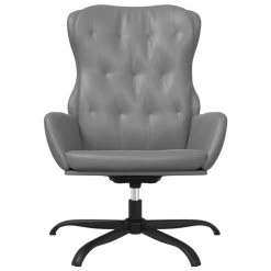 VidaXL Relaxstoel Kunstleer Antracietgrijs -Beste Fauteuil Winkel bf50e13f9f814a659ab7634251455245