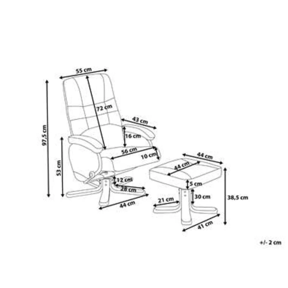Beliani Massagestoel RELAXPRO - Beige Kunstleer 6 Beliani Massagestoel RELAXPRO - Beige Kunstleer - Afbeelding 4