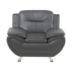 Beliani Fauteuil LEIRA - Grijs Kunstleer -Beste Fauteuil Winkel c0779c4c6b824d5fb1b1ffaf9bf4c105