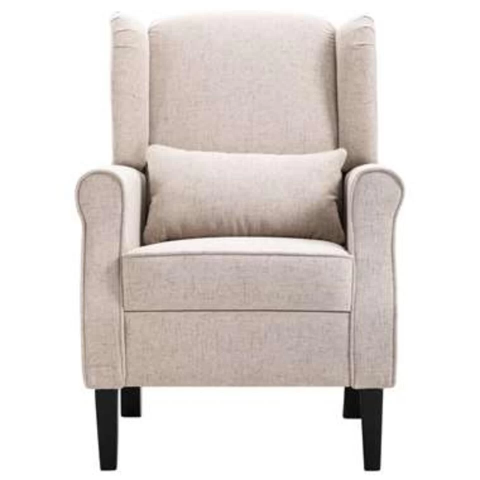 VidaXL Fauteuil Stof Beige 6 VidaXL Fauteuil Stof Beige - Afbeelding 4