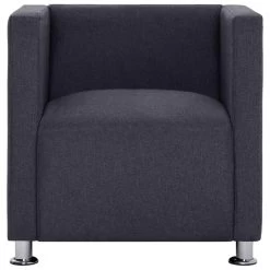 VidaXL Fauteuil Kubus Stof Donkergrijs -Beste Fauteuil Winkel c16bde3aef9346d5866e42d871f4429b