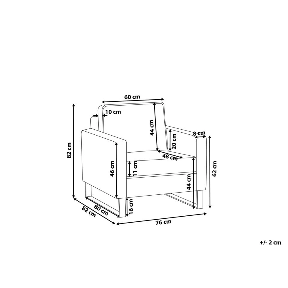 Beliani Fauteuil VIND - Roze Polyester 5 Beliani Fauteuil VIND - Roze Polyester - Afbeelding 3