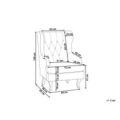 Beliani Oorfauteuil ALTA - Groen Fluweel -Beste Fauteuil Winkel c613c8286ff74cb9a702831023c75fff 1