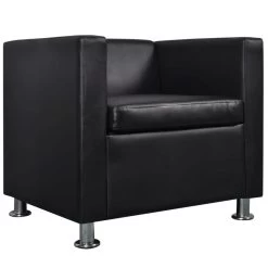 VidaXL Leunstoel Kunstleer Zwart -Beste Fauteuil Winkel c82feee93ca9409dafc921da479ac446
