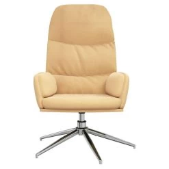 VidaXL Relaxstoel Kunstsuède Crèmewit -Beste Fauteuil Winkel cb15f7ded0f244de8aa800eec4978124