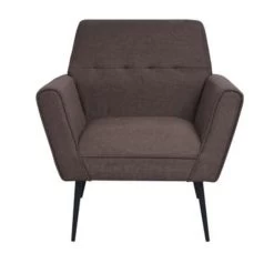 VidaXL Fautauil Staal En Stof Bruin -Beste Fauteuil Winkel ccbe9548a968459ab1b4e5ab86f027bf