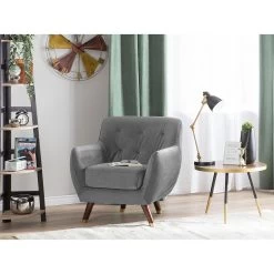 Beliani Fauteuil BODO - Grijs Fluweel 7 Beliani Fauteuil BODO - Grijs Fluweel -Beste Fauteuil Winkel d21c3123aae84a1dbb97aa23289f60ce