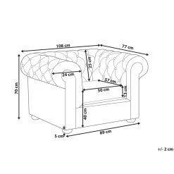 Beliani Fauteuil CHESTERFIELD - Groen Kunstleer -Beste Fauteuil Winkel dc17cc8817344340b7ee236d15930f31