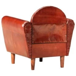 VidaXL Kuipstoel 77x65x79 Cm Echt Leer Bruin -Beste Fauteuil Winkel dc7ed48b606d475bb5b3c77e95e6db08