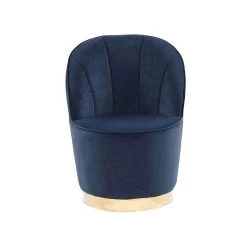 Beliani Fauteuil ALBY - Blauw Fluweel -Beste Fauteuil Winkel df030554ff204851a111c206361bd37d