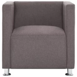 VidaXL Fauteuil Kubus Stof Taupe 8 VidaXL Fauteuil Kubus Stof Taupe -Beste Fauteuil Winkel e2c53a0867be42e69334a50faa11dc02