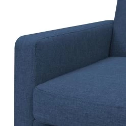 VidaXL Fauteuil Staal En Stof Blauw -Beste Fauteuil Winkel e48a95792ff64b8ca5196d0edfa04bca