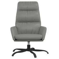 VidaXL Relaxstoel Kunstleer Grijs -Beste Fauteuil Winkel e8dd786dac5348baa6c463d1628c7d61