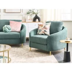 Beliani Fauteuil TROSA - Groen Polyester 7 Beliani Fauteuil TROSA - Groen Polyester -Beste Fauteuil Winkel e91e4fc5eec344b58e389579934223e3