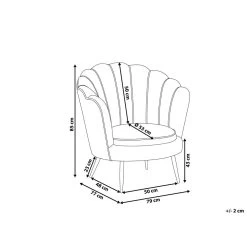 Beliani Cocktailstoel LOVIKKA - Blauw Fluweel -Beste Fauteuil Winkel eb5f8ea4608e48a495520538410cb7b6 1