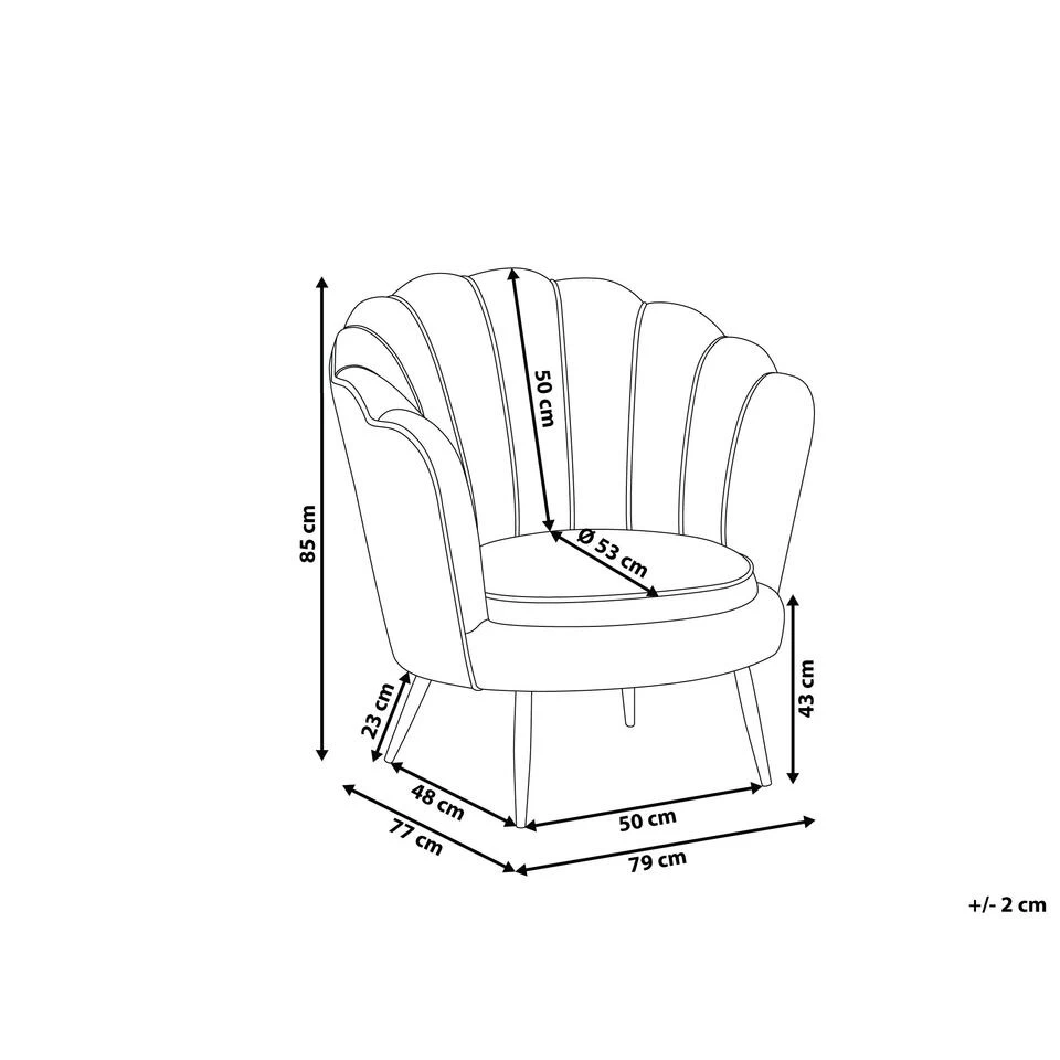 Beliani Cocktailstoel LOVIKKA - Geel Fluweel 5 Beliani Cocktailstoel LOVIKKA - Geel Fluweel - Afbeelding 3
