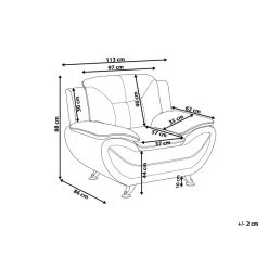 Beliani Fauteuil LEIRA - Grijs Kunstleer -Beste Fauteuil Winkel ed21eb42995a453494415f54bc8bb56f
