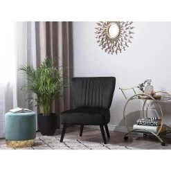 Beliani Fauteuil VAASA - Zwart Fluweel 7 Beliani Fauteuil VAASA - Zwart Fluweel -Beste Fauteuil Winkel ef25f3b60d1747ffa684148990d4ac15