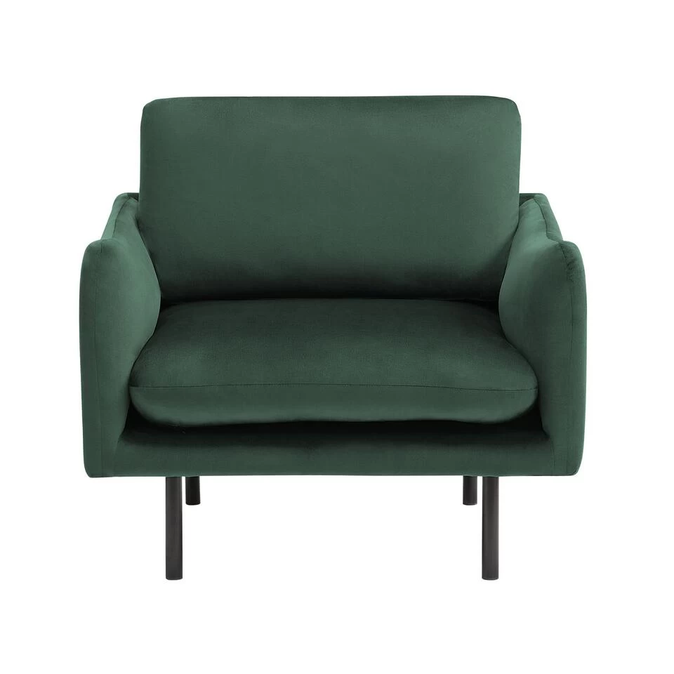 Beliani Fauteuil VINTERBRO - Groen Fluweel 6 Beliani Fauteuil VINTERBRO - Groen Fluweel - Afbeelding 4