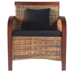 VidaXL Fauteuil Handgeweven Rattan -Beste Fauteuil Winkel f09ea9670fd946e6a40bdfc840d46515