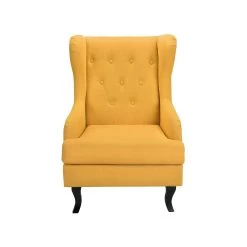 Beliani Fauteuil ALTA - Geel Polyester -Beste Fauteuil Winkel f203338264424dc69d728188bf99ae3e