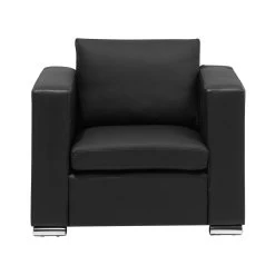 Beliani Fauteuil HELSINKI - Zwart Leer -Beste Fauteuil Winkel f5a2b002574a4443b15e1163e24b8a36