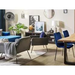 Beliani Fauteuil NARKEN - Grijs Fluweel 9 Beliani Fauteuil NARKEN - Grijs Fluweel -Beste Fauteuil Winkel f7228b3b77744f1e998c8f1696986d3a