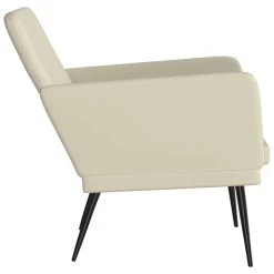 VidaXL Fauteuil 61x78x80 Cm Kunstleer Crèmekleurig -Beste Fauteuil Winkel f73fe1841647420193de40e4110e3a01