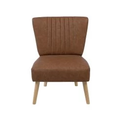 Beliani Fauteuil VAASA - Bruin Kunstleer -Beste Fauteuil Winkel f9a1d5684173460ca9f1a7804c46ad0c