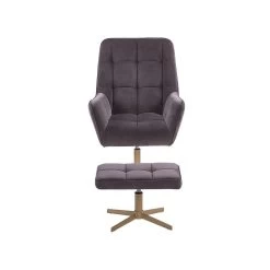 Beliani Fauteuil MOLLE - Grijs Fluweel -Beste Fauteuil Winkel fdc95375c61f49838bc49f3f65bc0119